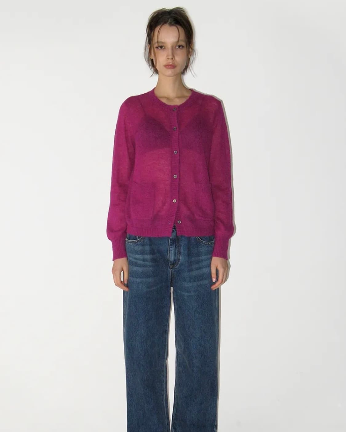 썬번프로젝트 mohair sheer cardigan 상품이미지1