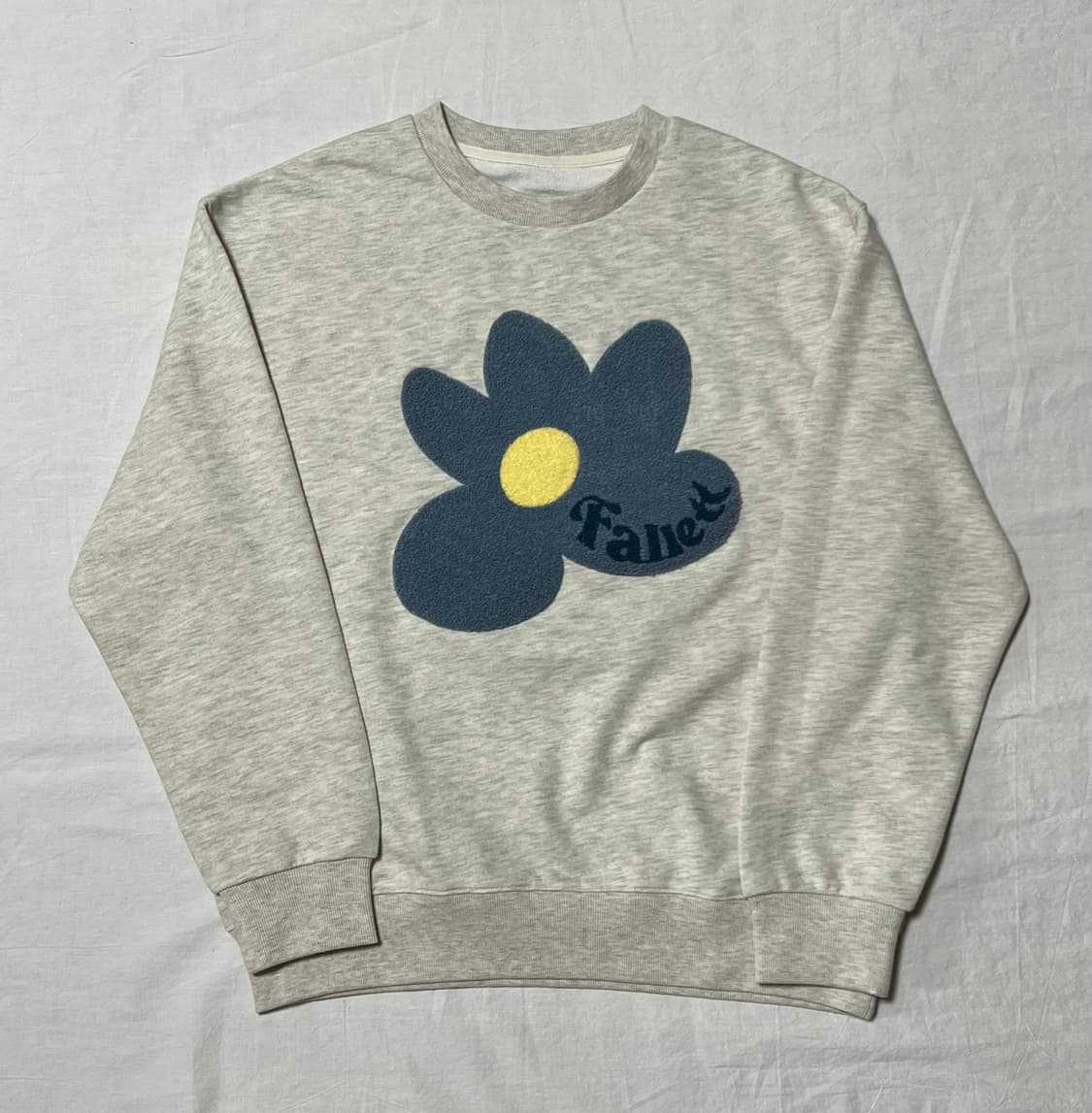 M) 팔렛 부클 플라워 맨투맨 오트밀 상품이미지4