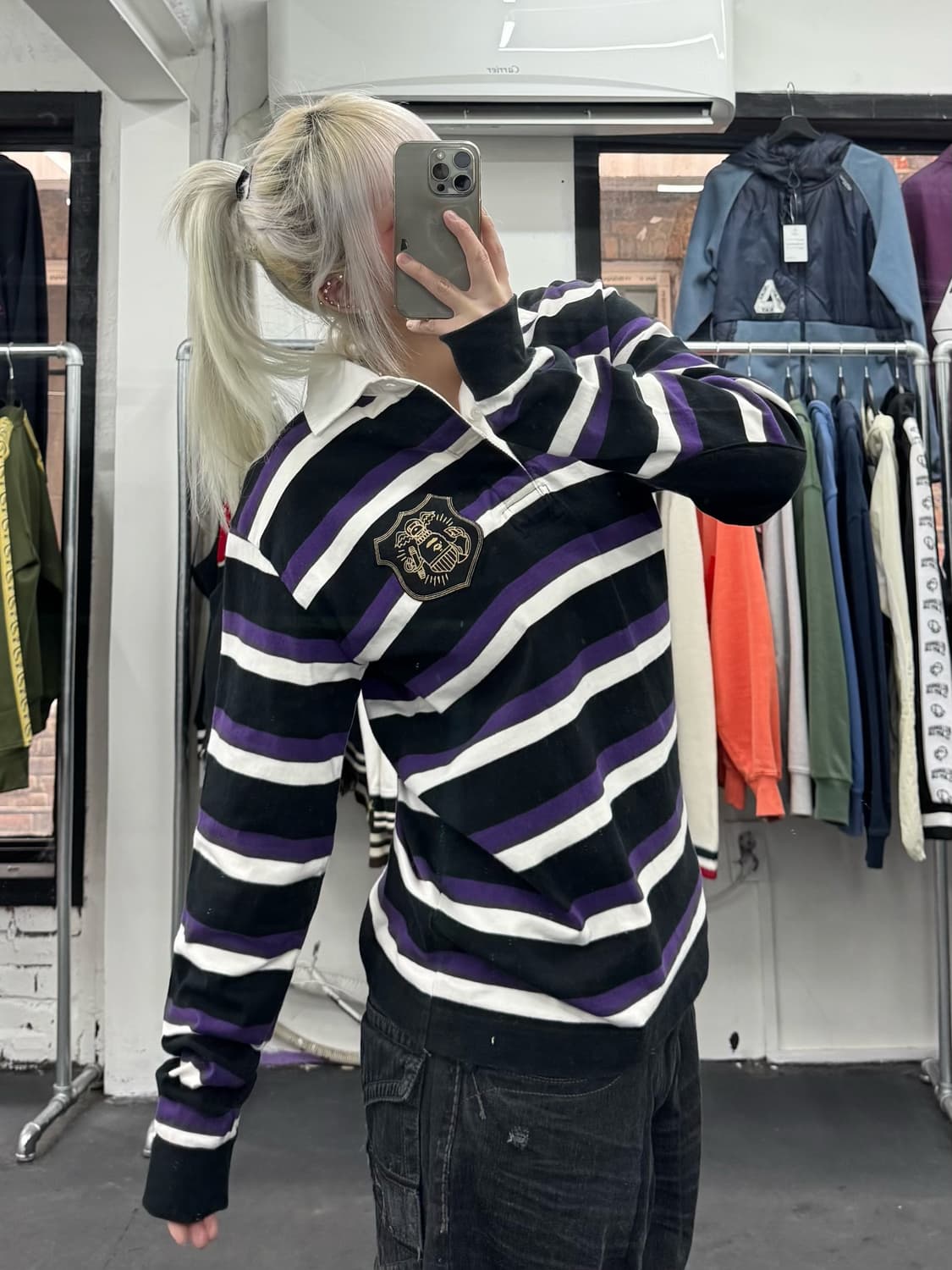 베이프 스트라이프 럭비 롱슬리브 상품이미지5