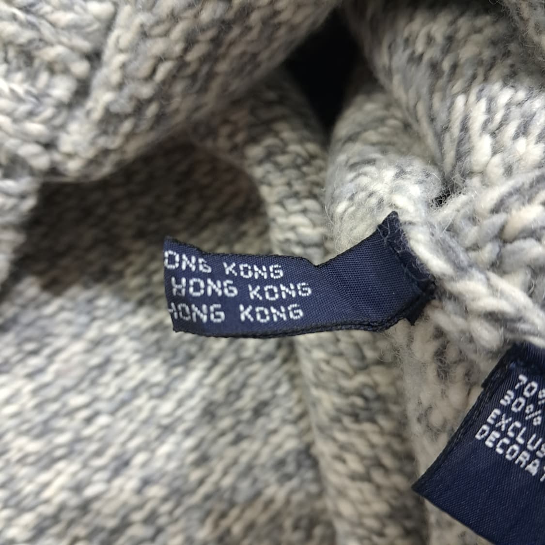 CL116 XL 타미힐피거 2004 그레이 멜란지 울 & 나일론 블렌드 상품이미지6