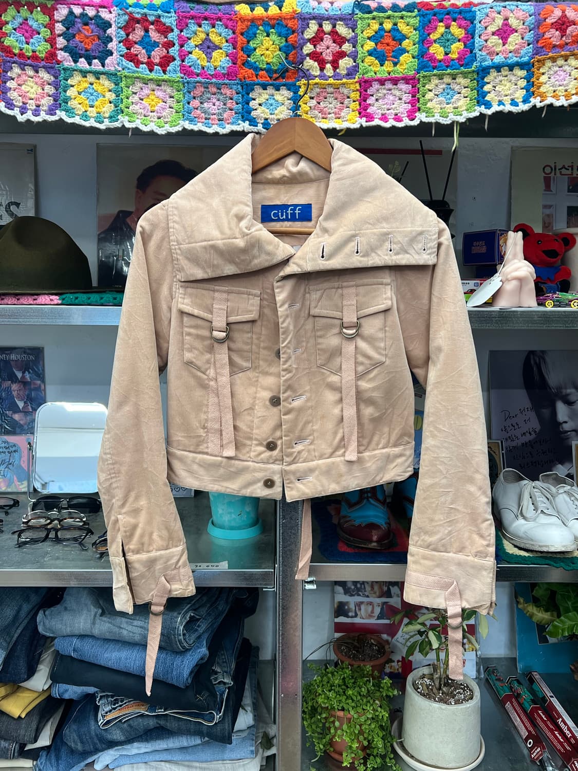 Vintage CÜFF Beige Cropped Jacket 상품이미지1