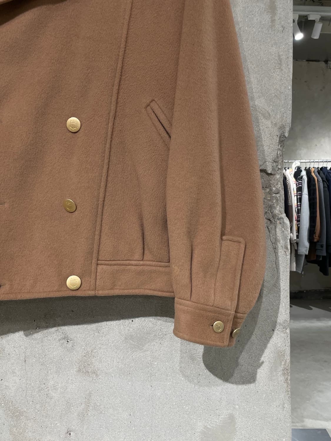 발렌티노 스포츠 베이지 금장 버튼 울 캐시미어 자켓 상품이미지5