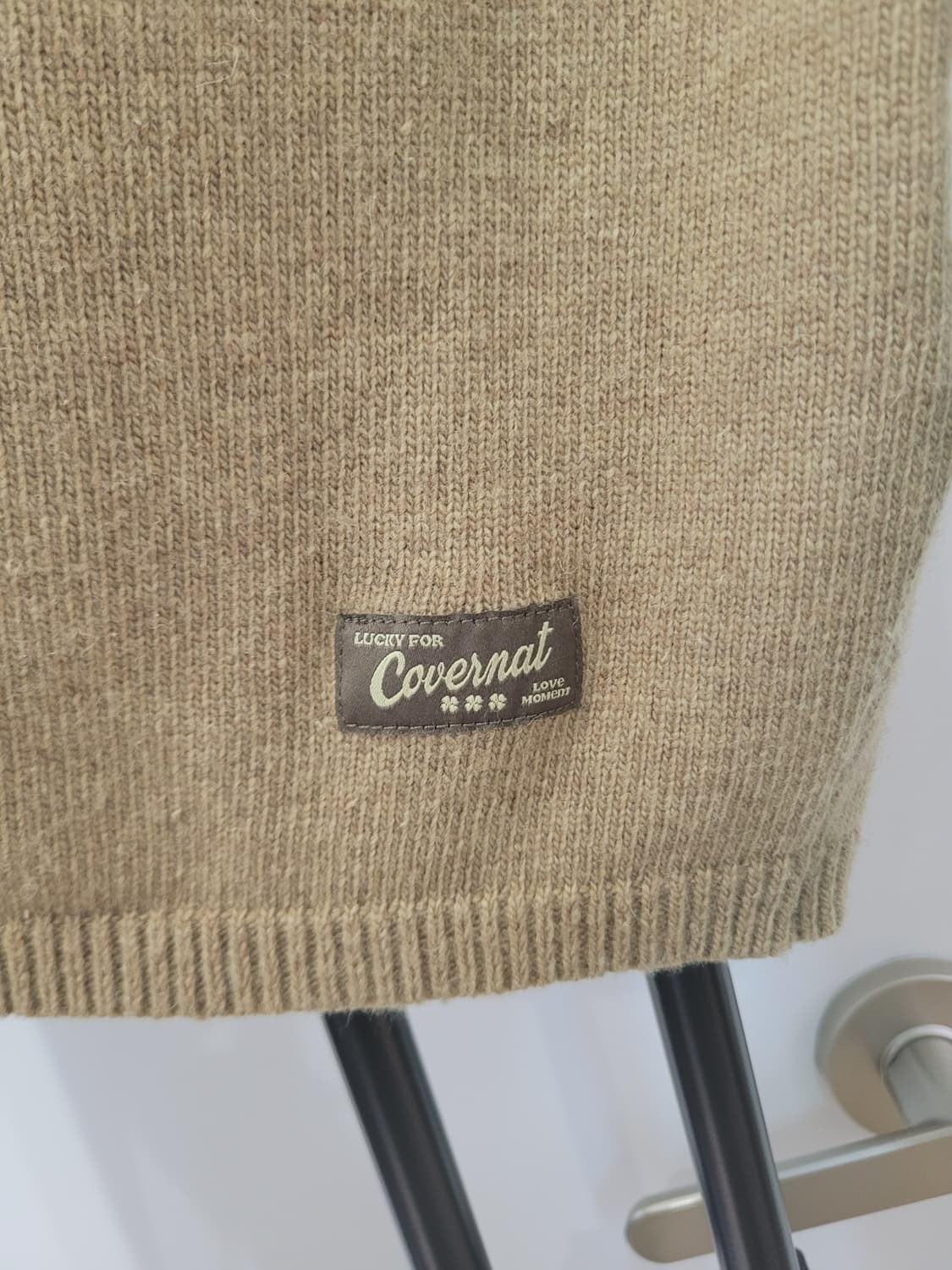 25FW 커버낫 우먼 울 블렌드 크롭 가디건 Olive S사이즈 상품이미지4