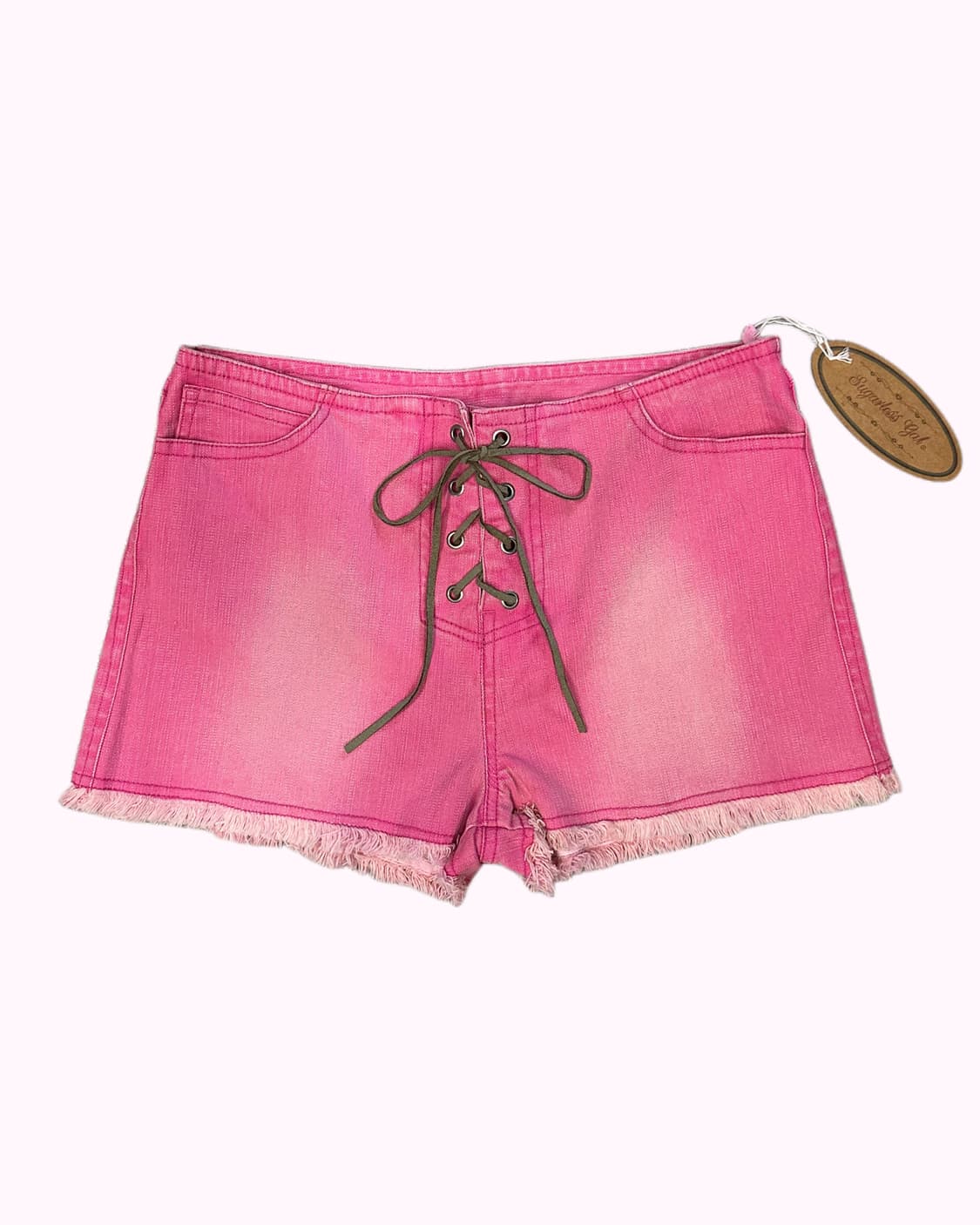 SUGARLESS GAL pink fade lace-up hot pant 상품이미지1