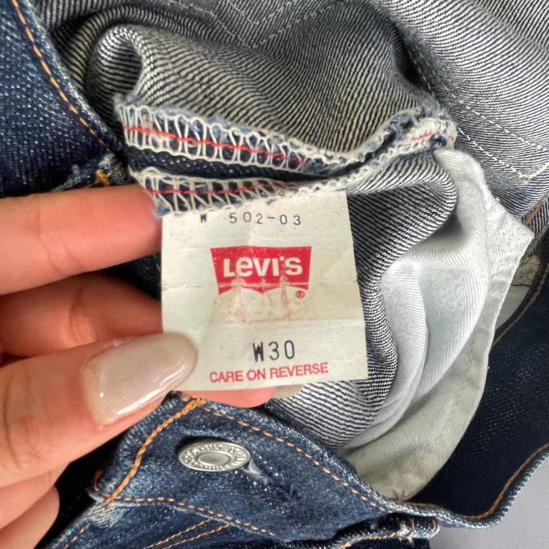 (30) 리바이스 502 90s JPN 진청 워싱 데님팬츠 상품이미지7