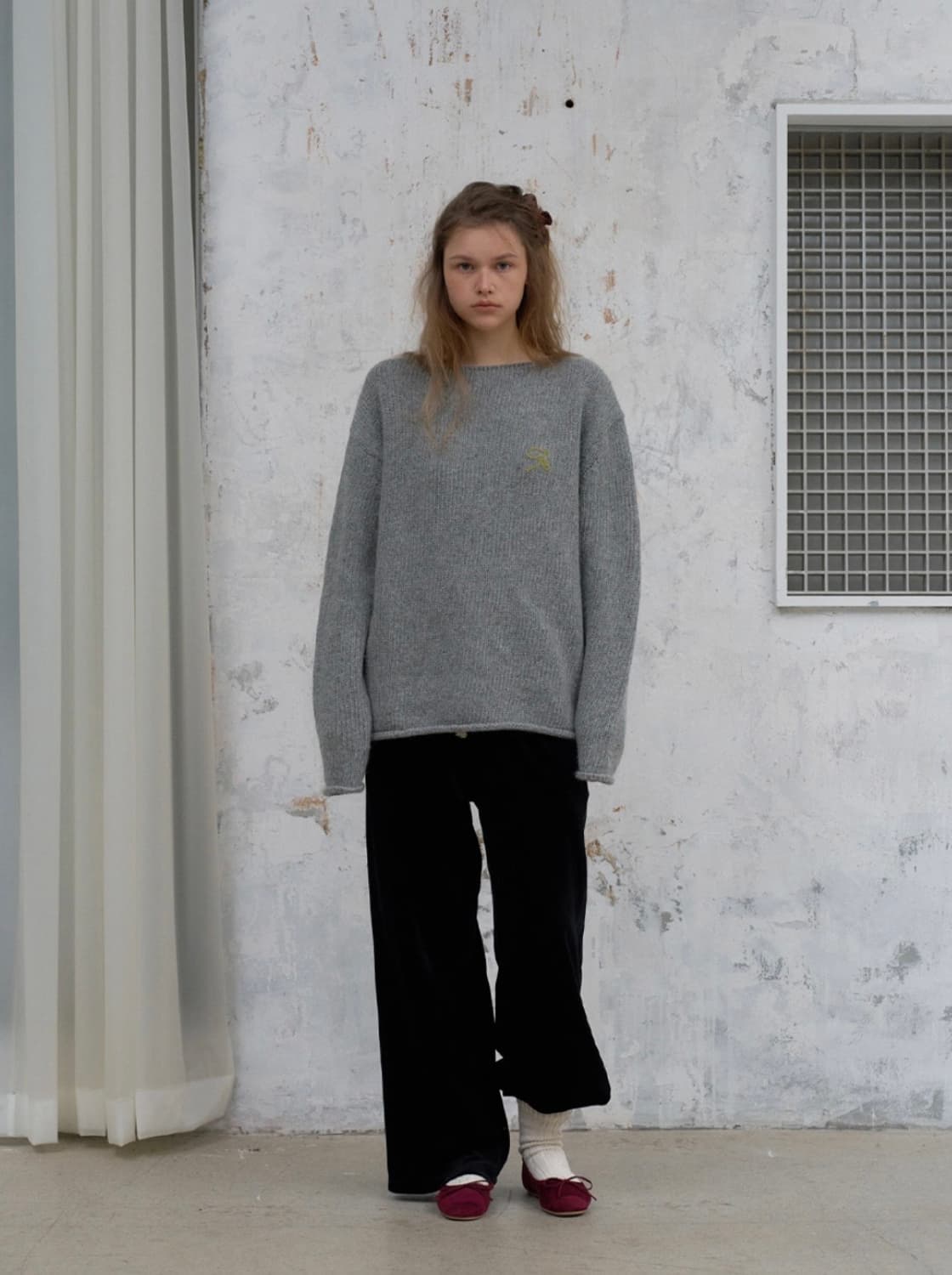 (새상품/택O) foeto 포에토 라운지 벨벳 팬츠 블랙 상품이미지1