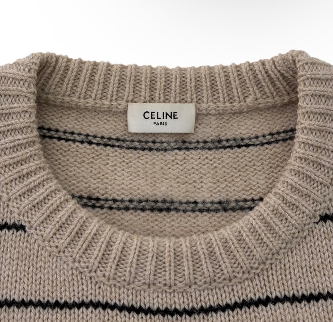 [M] 셀린느 24fw 남성 울 트리오페 트리옹프 스트라이프 니트 스웨터 상품이미지4