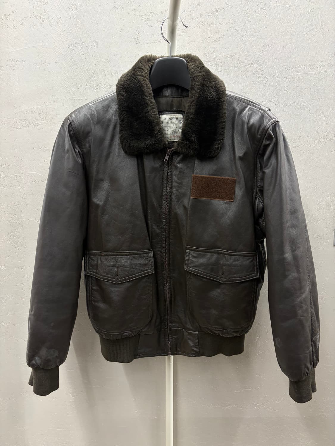 금강 조종사 A-2 공군 가죽 잠바 2호 상품이미지2