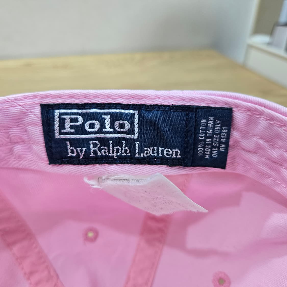 OS 폴로랄프로렌 구형 가죽끈 볼캡 핑크 타이완산 상품이미지9