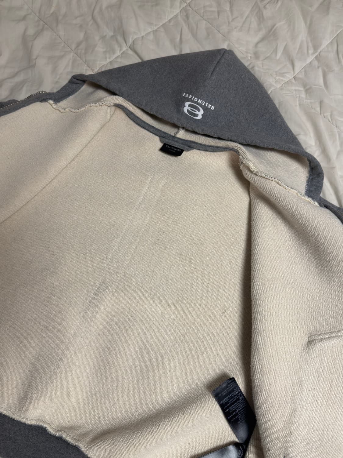 발렌시아가 유니티 스포츠 아이콘 배기 라지 핏 집업 후드 xs 상품이미지4