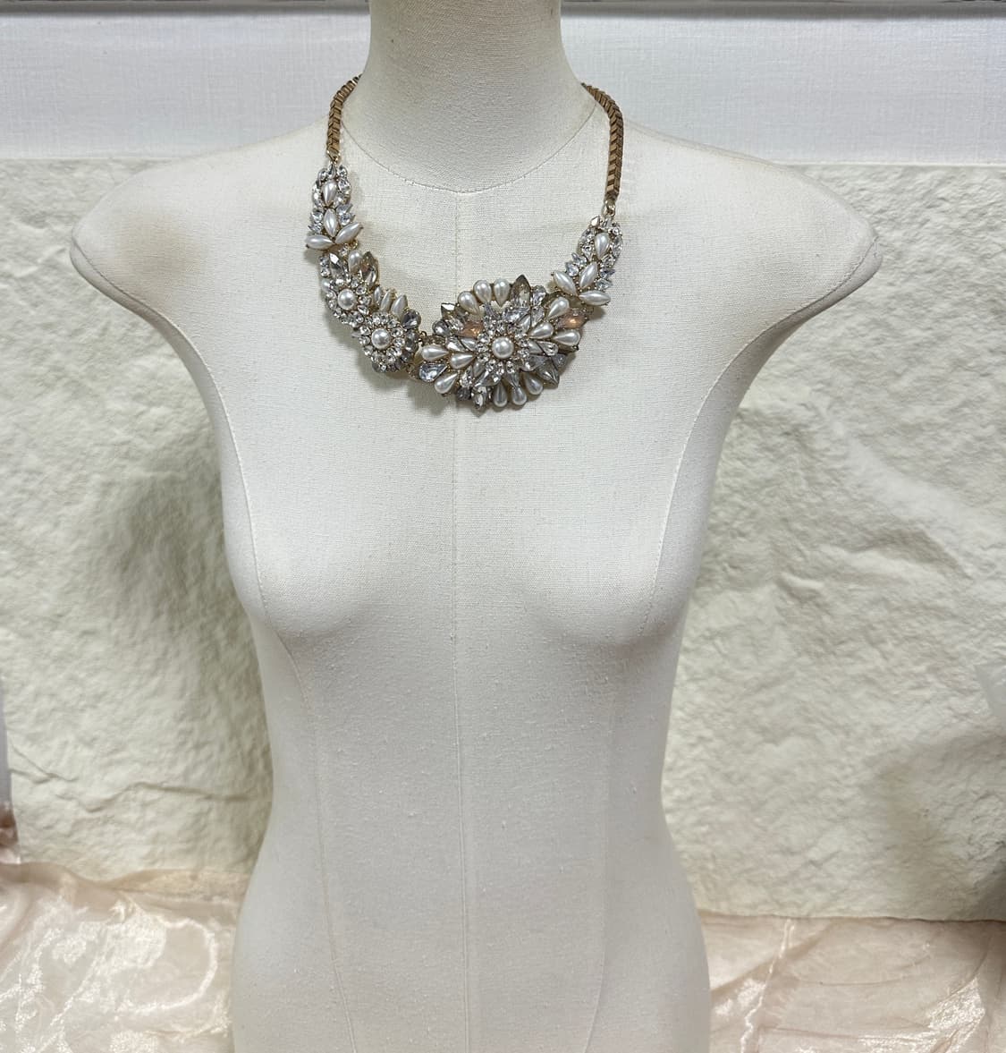 빈티지  오리엔탈 진주 박스체인 목걸이 상품이미지1