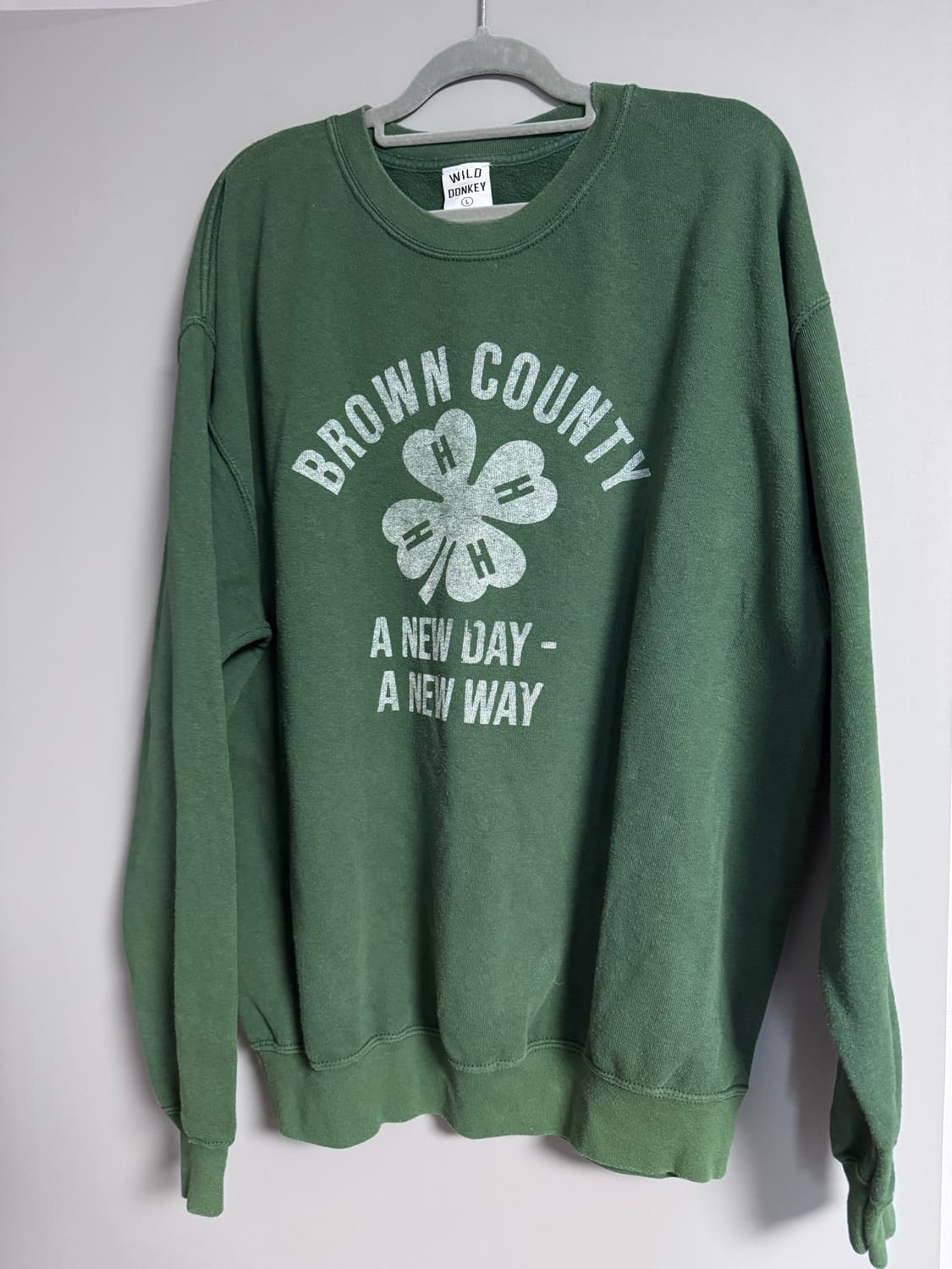 와일드동키 맨투맨 L 그린 상품이미지2