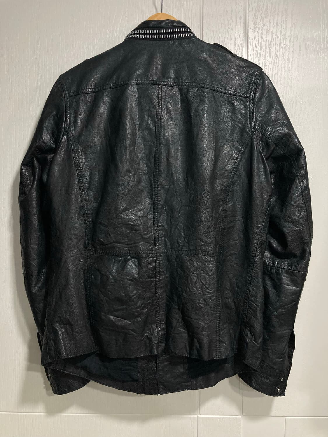 올세인츠 레더 셔츠 상품이미지6