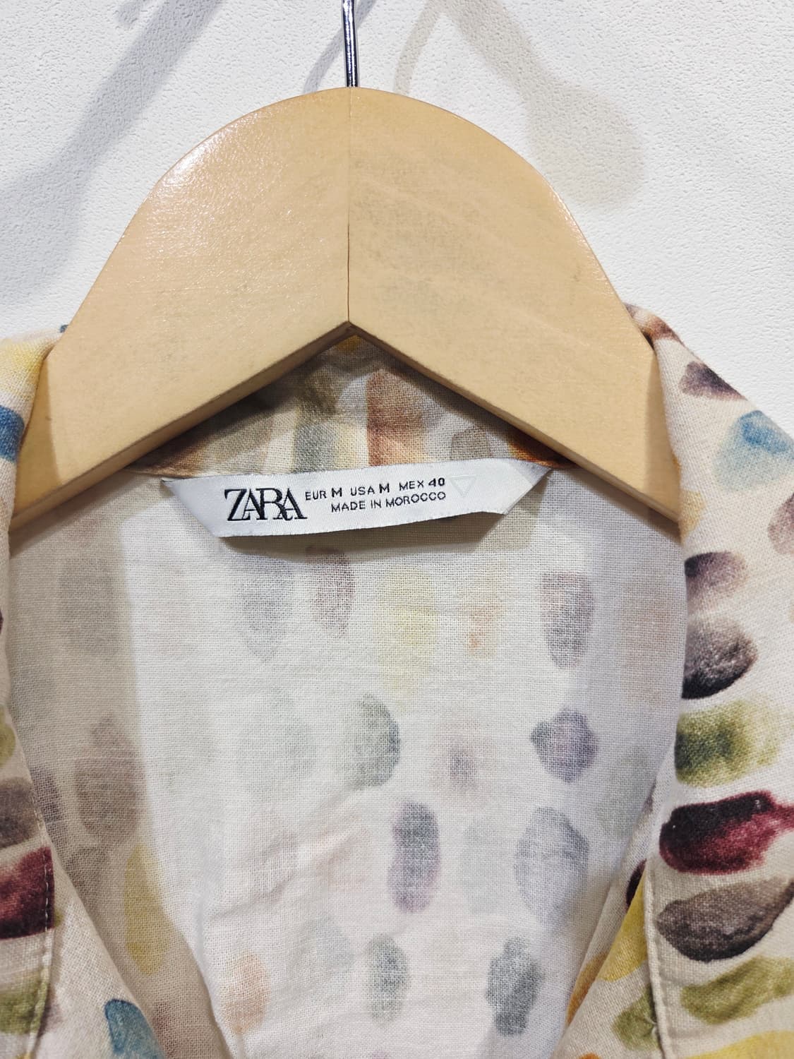 자라. 멀티컬러 추상 프린트 릴랙스 핏 셔츠_M 상품이미지6