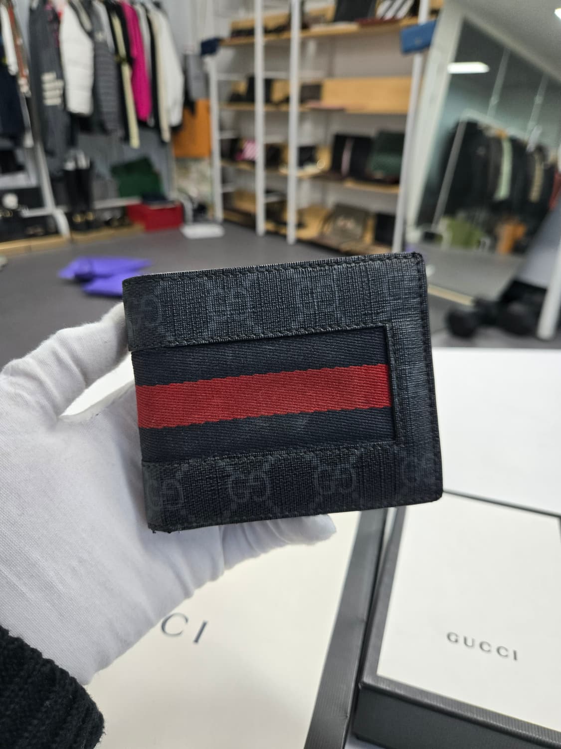 [A급컨디션] 구찌 웹삼선 반지갑 상품이미지1