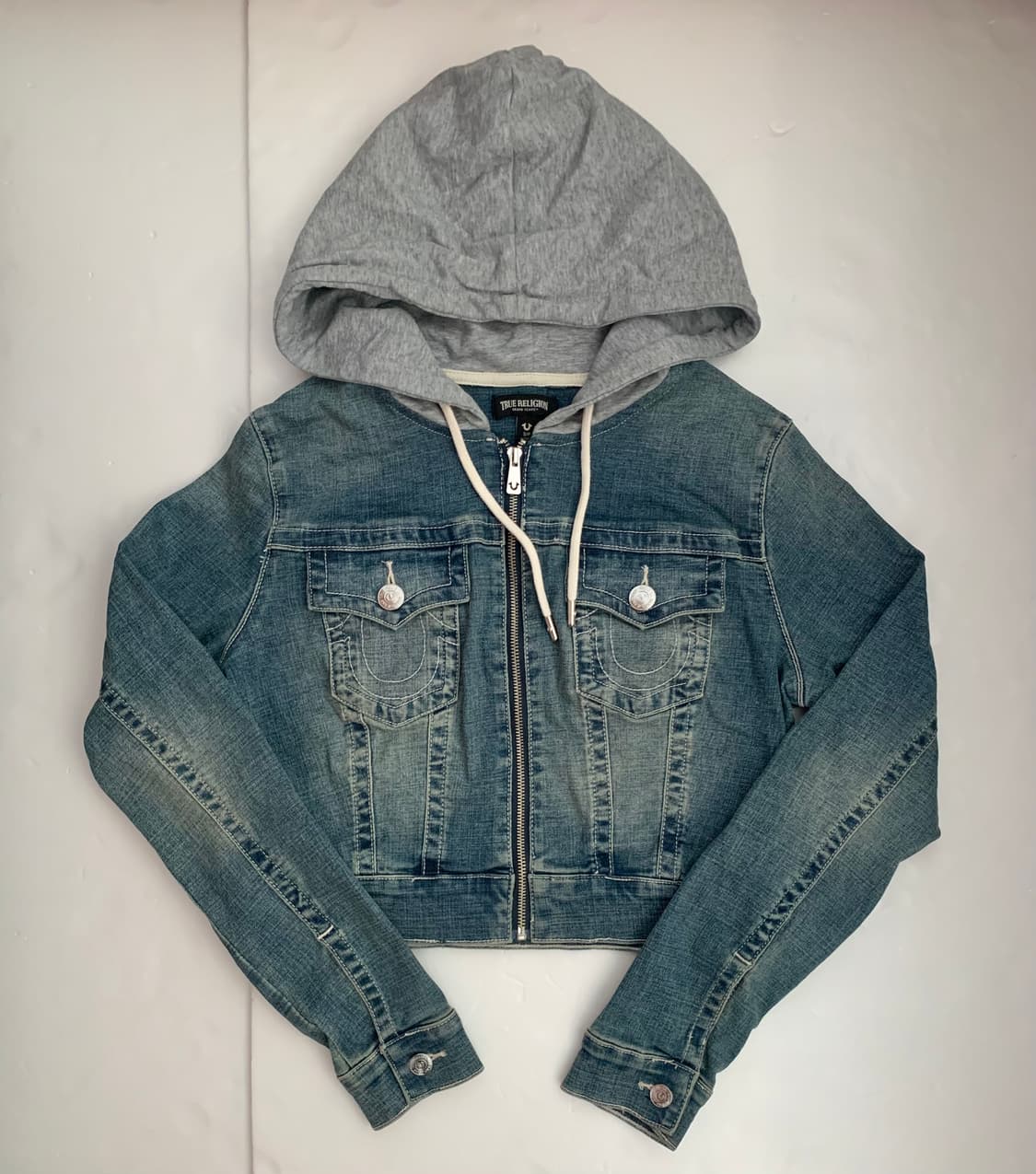 [XS,S] 트루 릴리젼 후드 데님 자켓 상품이미지1