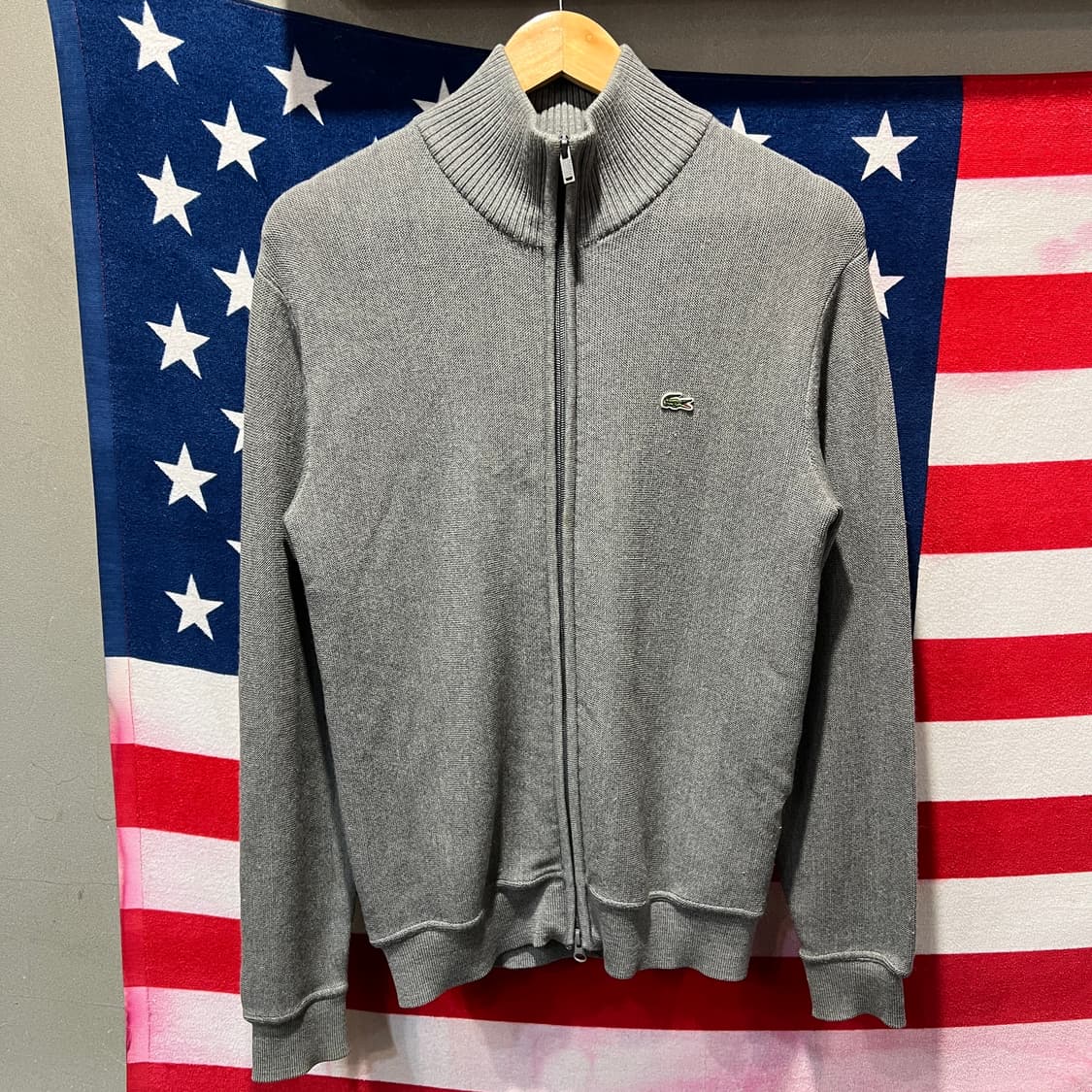 라코스테 그레이 니트집업 상품이미지1