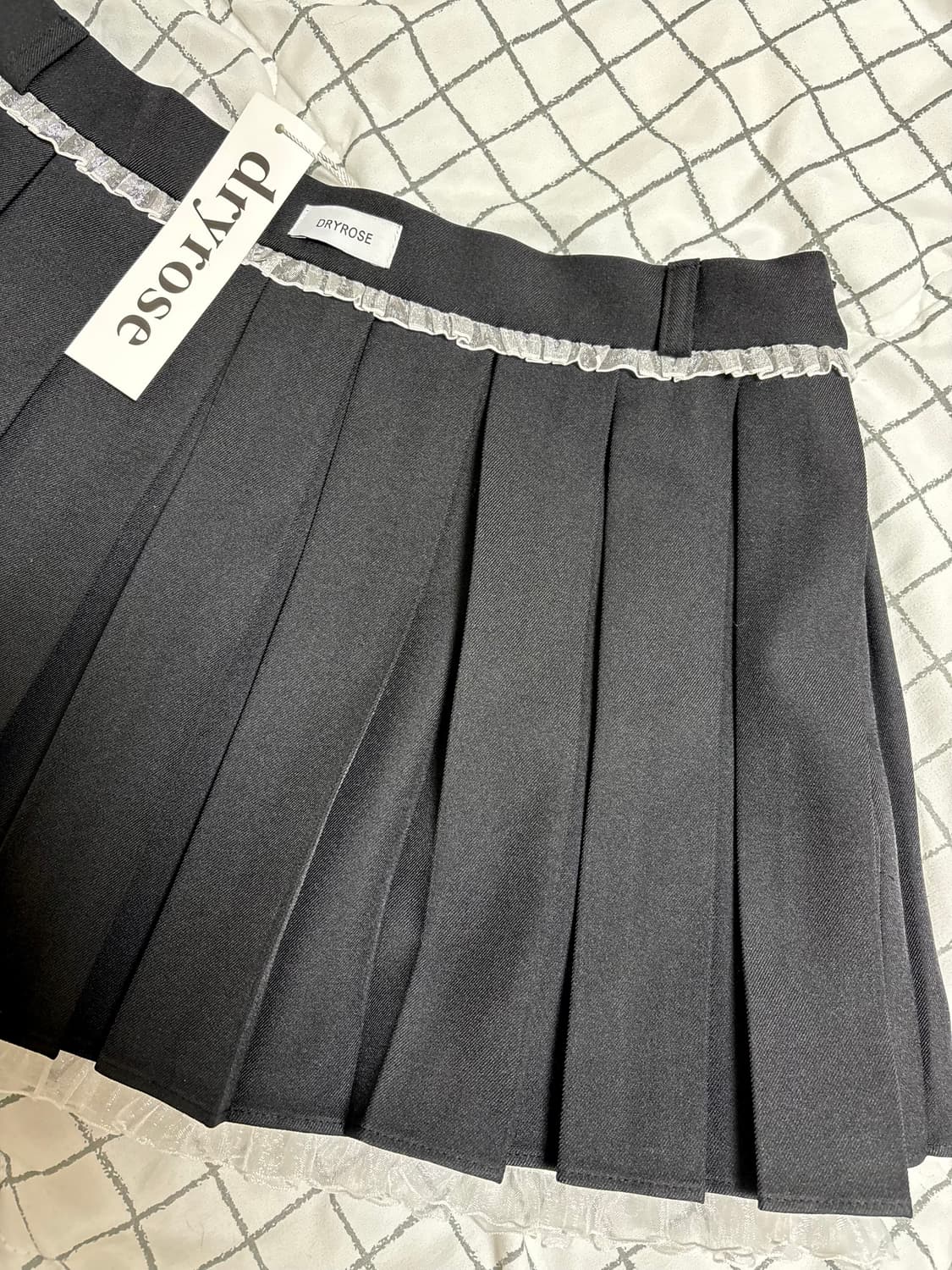 (새상품)드라이로즈 피아노 레이스 스커트 블랙 S 쓰리타임즈 더티스 상품이미지4