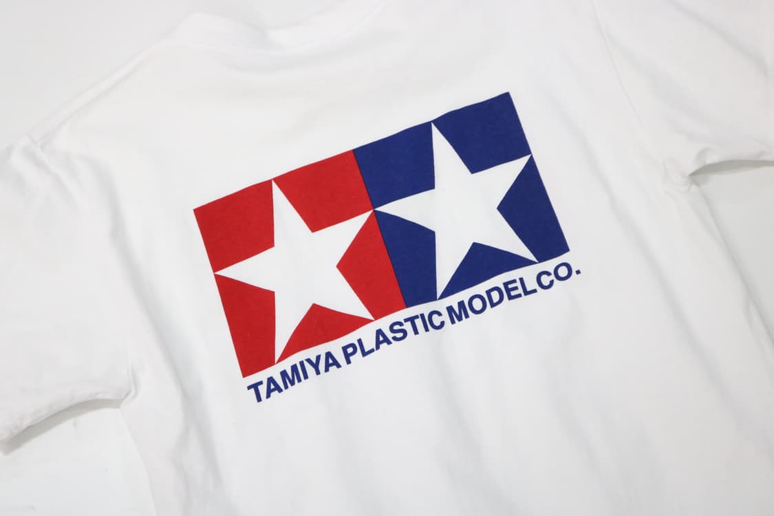 TAMIYA 타미야 트윈 스타 로고 화이트 그래픽 티셔츠 (S) 상품이미지6