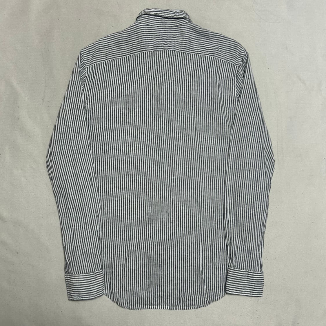 S 폴로랄프로렌 여성용 블랙 스트라이프 린넨 셔츠  상품이미지3