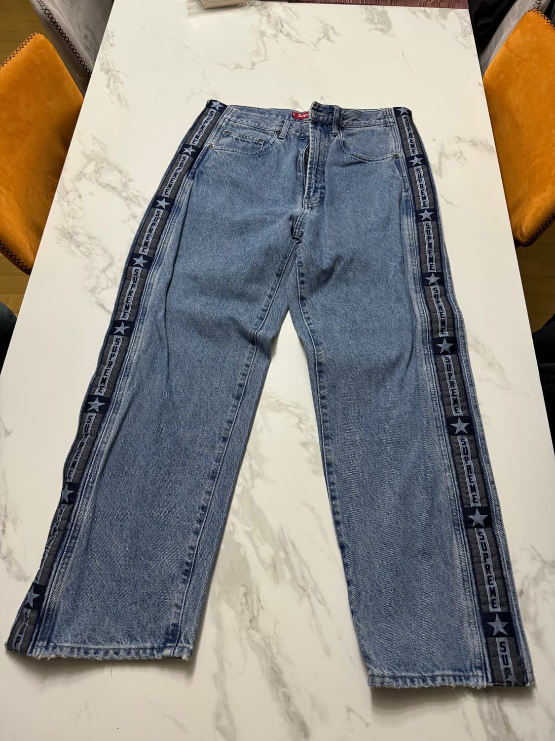 [30]슈프림 스냅오프 배기 진 워시드 블루 23FW 상품이미지1