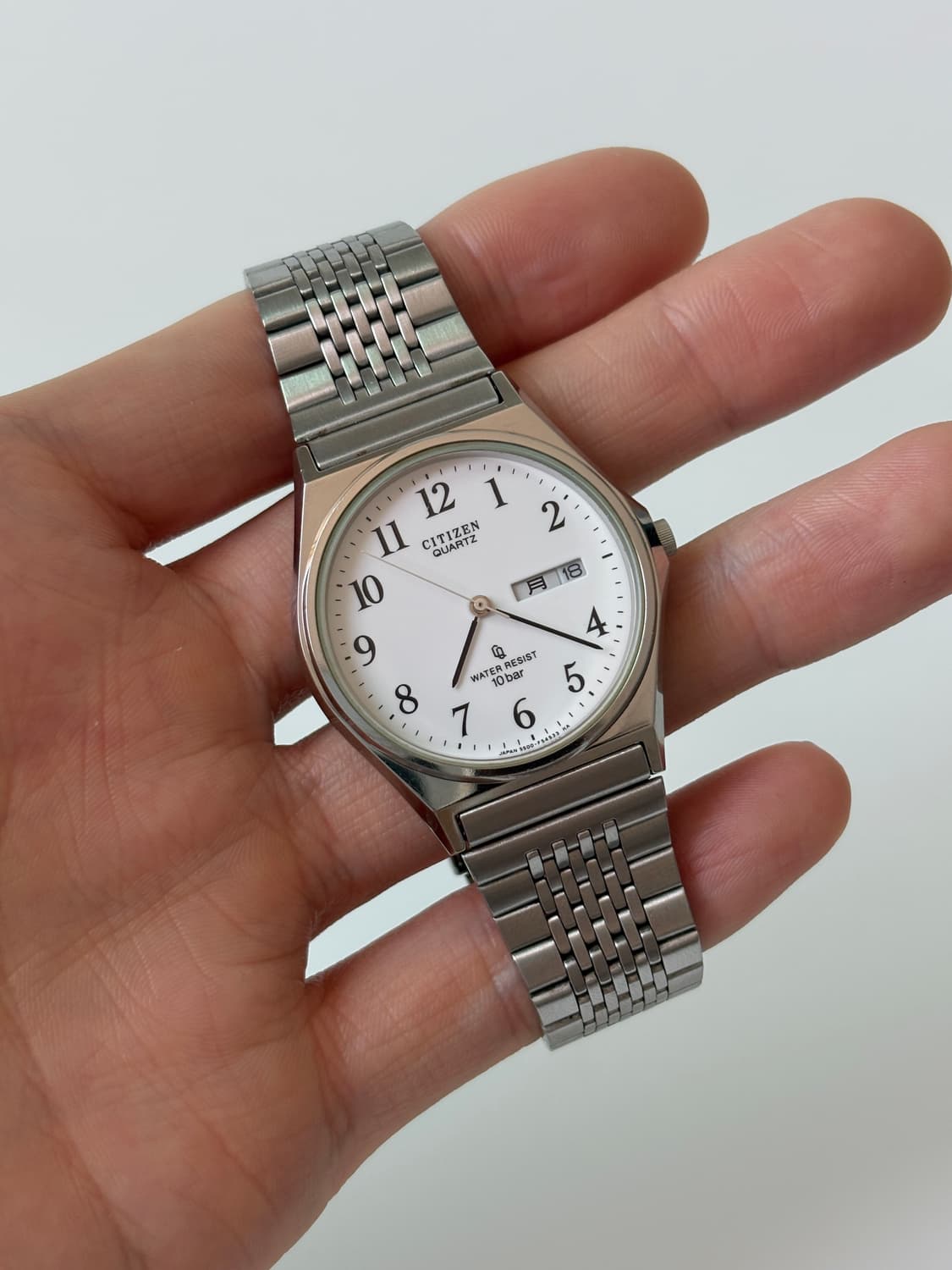 시티즌 1980년대 CQ 아라빅 인덱스 실버 쿼츠 남성 상품이미지1