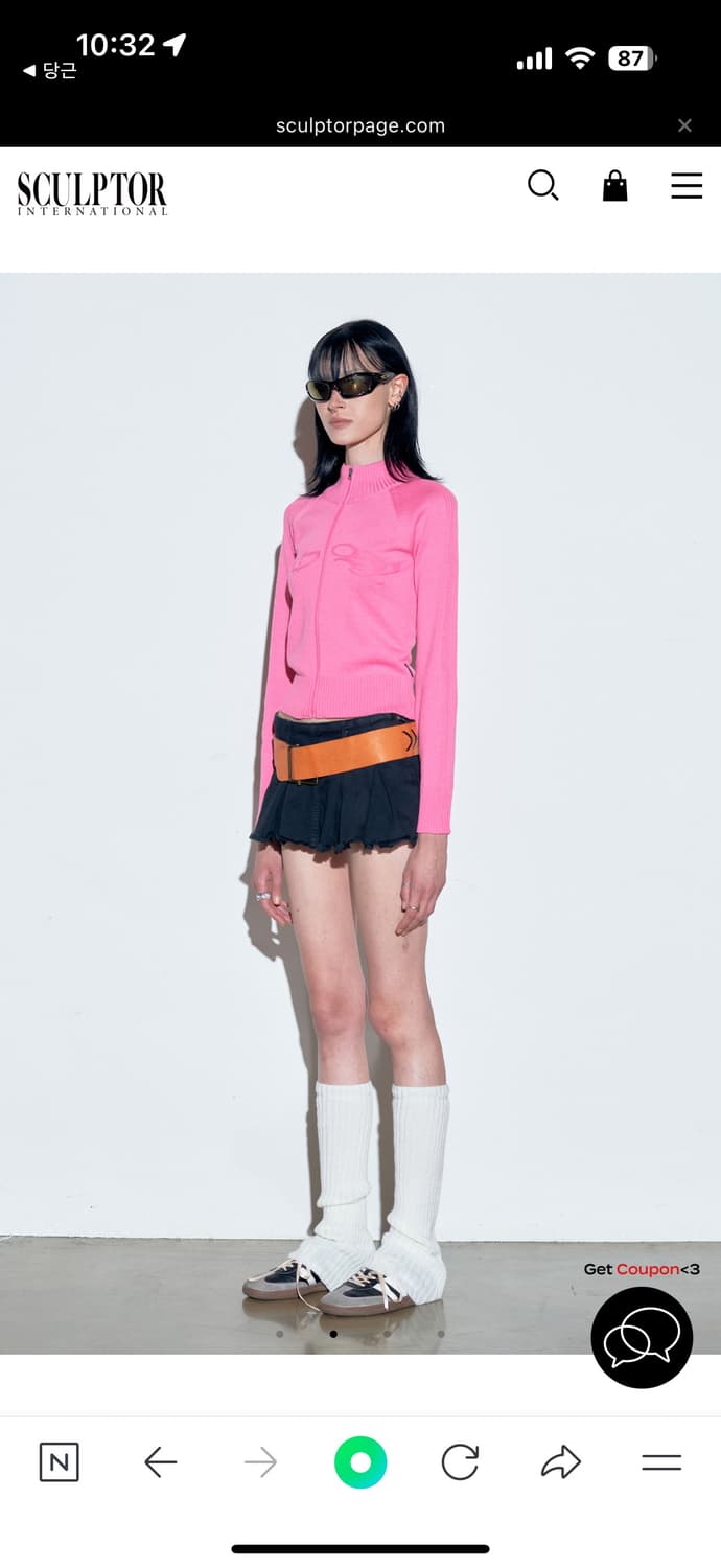 스컬프터 holy 니트 집업 핑크 상품이미지2