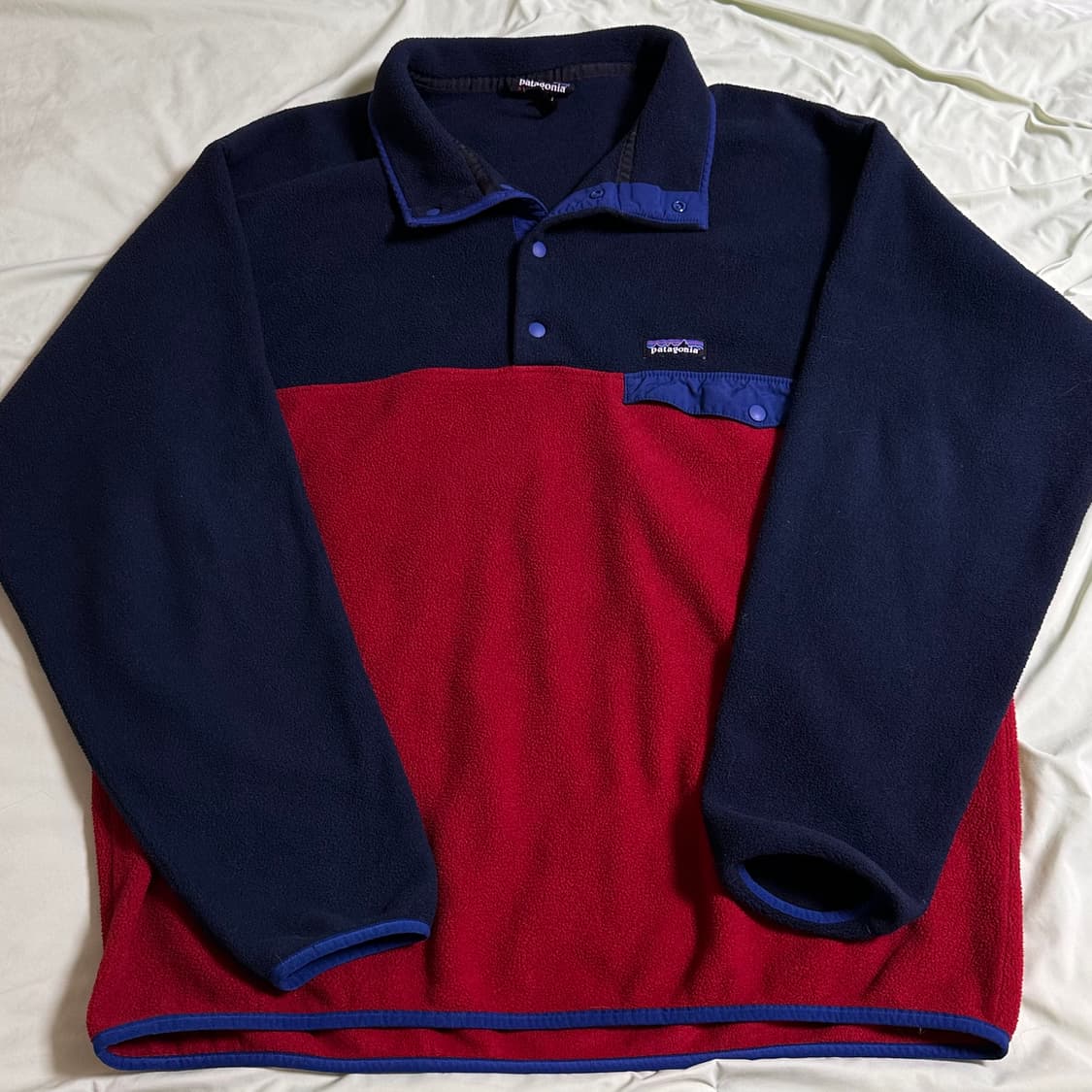 10s 파타고니아 신칠라 스냅티 네이비 레드 XL 상품이미지2