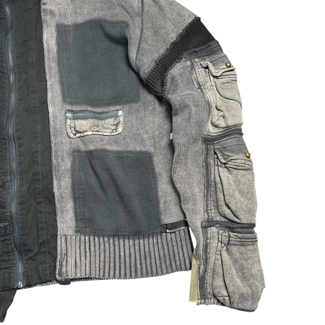 멀티 포켓 카고 니트 집업 상품이미지5