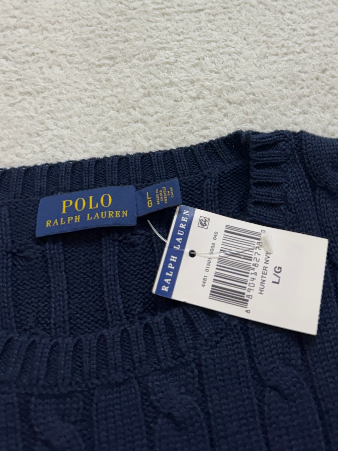 폴로 네이비 케이블 니트 상품이미지4
