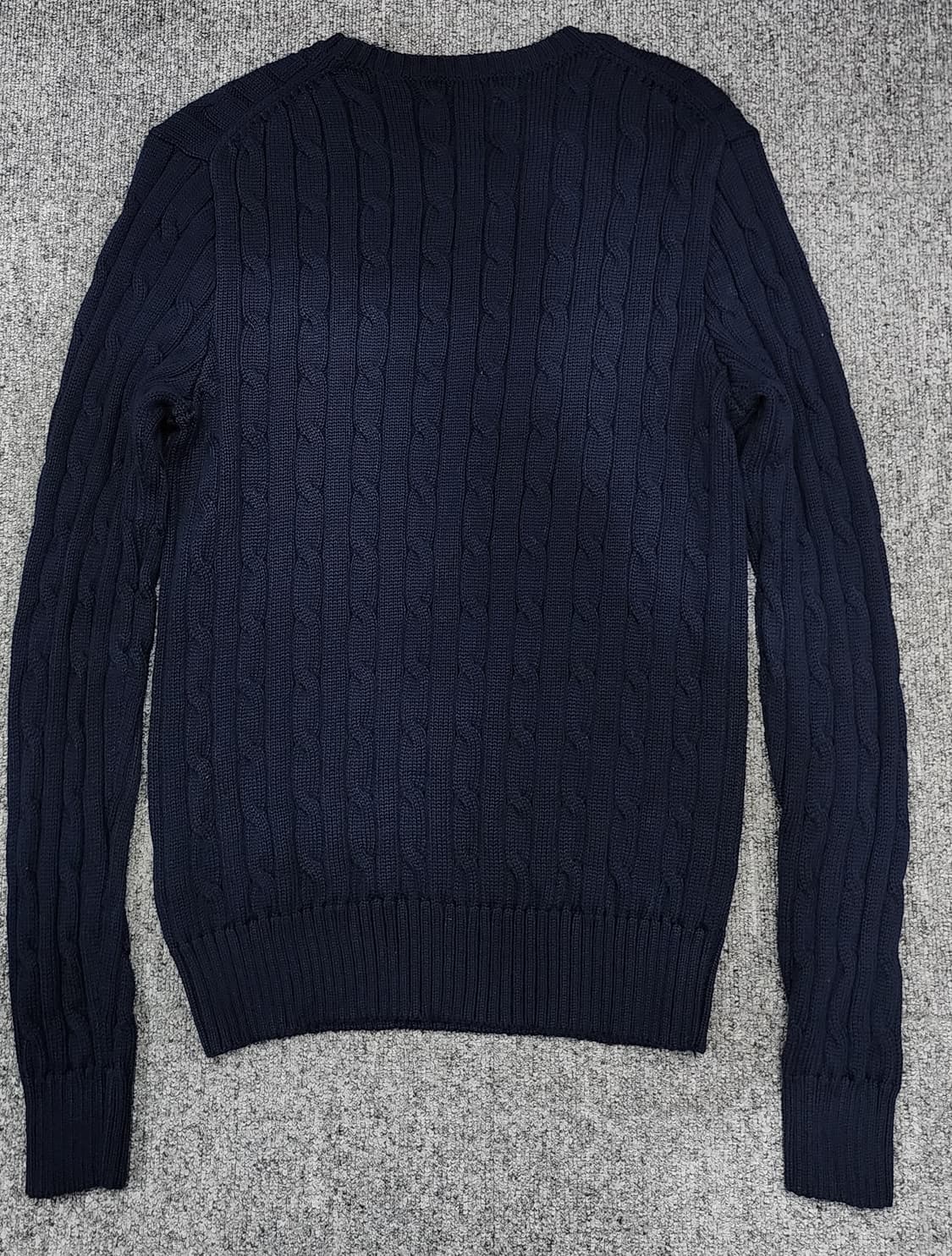 폴로 랄프로렌 화이트 포니 케이블 꽈배기 니트 네이비 M 상품이미지2