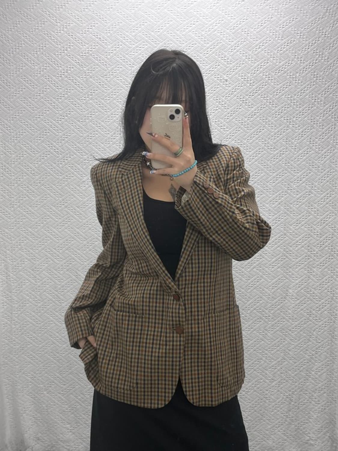 지방시 정장 울 체크 블레이저 자켓 90 C06307 상품이미지2