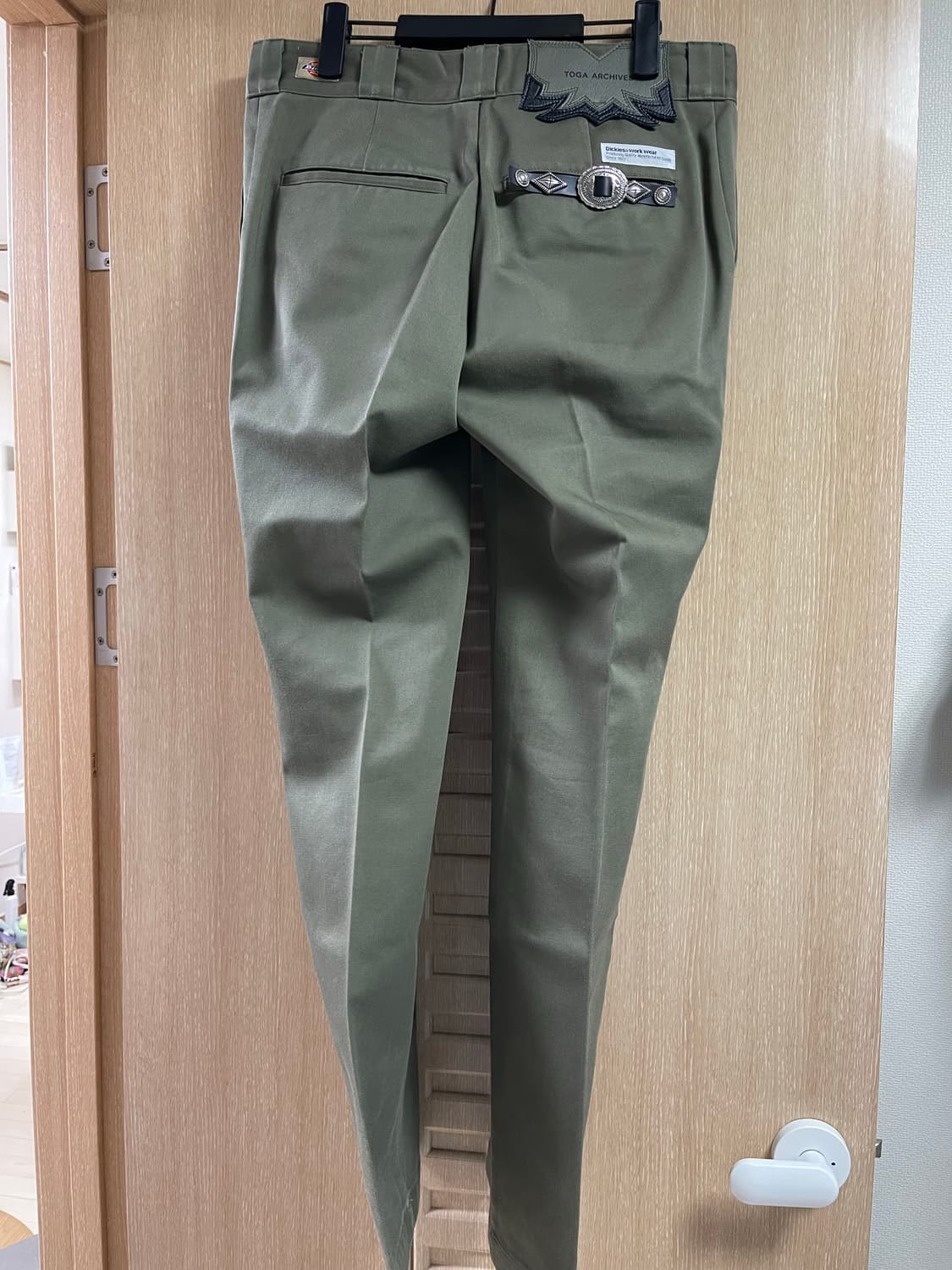 [S] 토가 디키즈 플레어팬츠 카키 상품이미지3