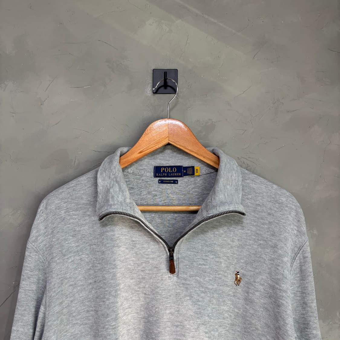 폴로 랄프로렌 니트 반집업 그레이 상품이미지3