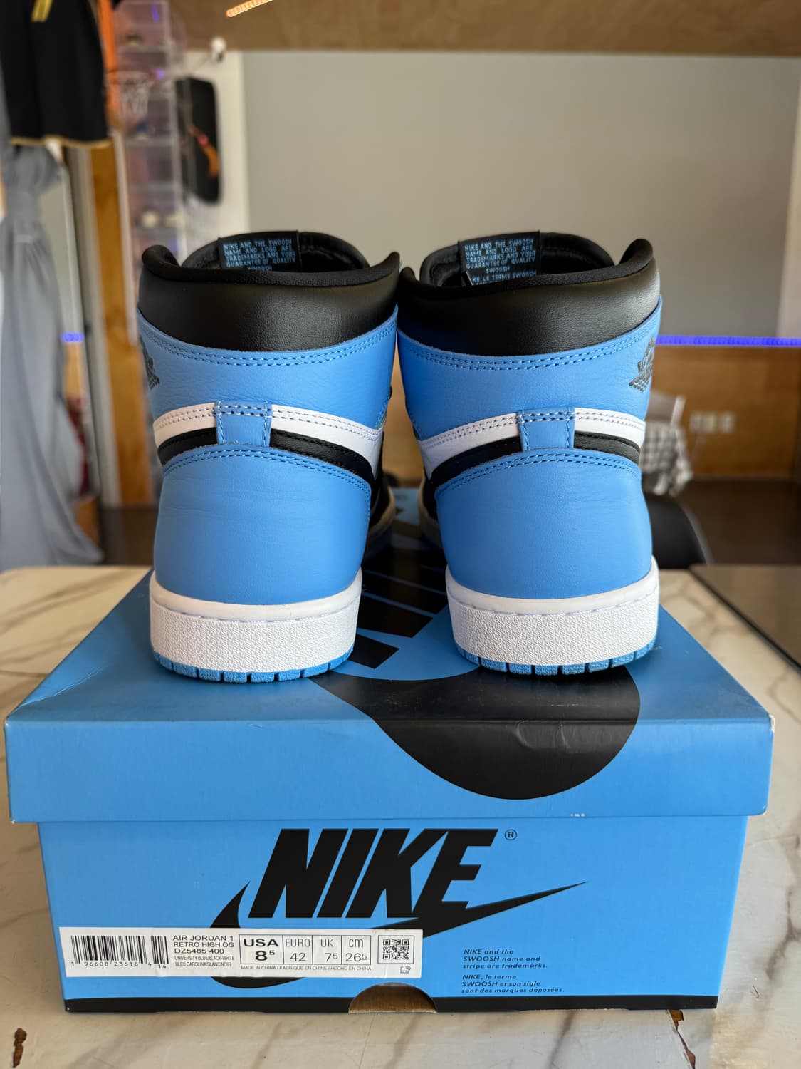 조던1 레트로 하이 OG 유니버시티 블루(2023) 265 팝니다 상품이미지5