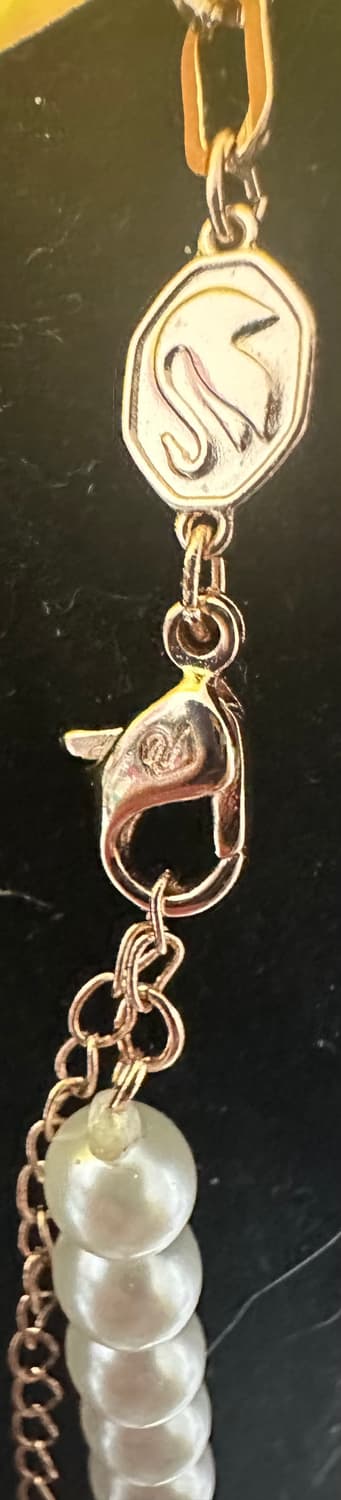 스와로브스키진주/체인 곰돌이 팬던트 목걸이 상품이미지6