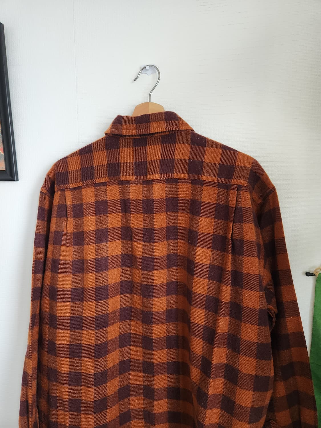 90s 올드 유니클로 럼버잭 체크 플란넬 셔츠 상품이미지5