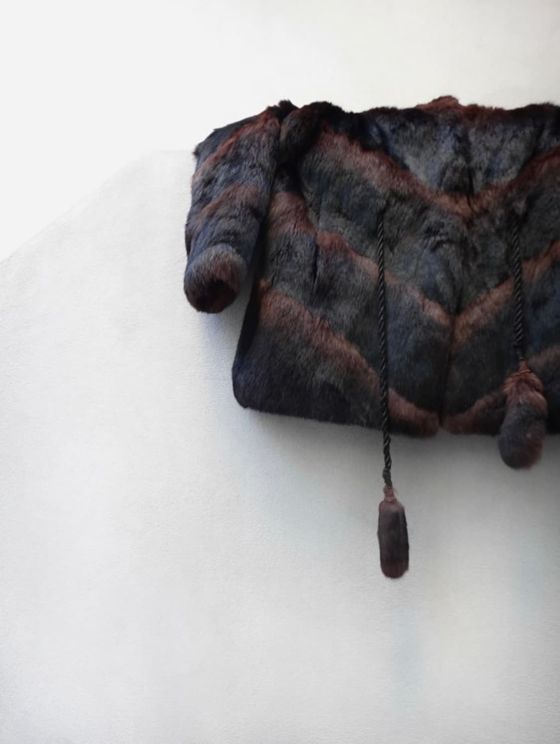 퍼 저켓, Stripe warm fur jacket  상품이미지2