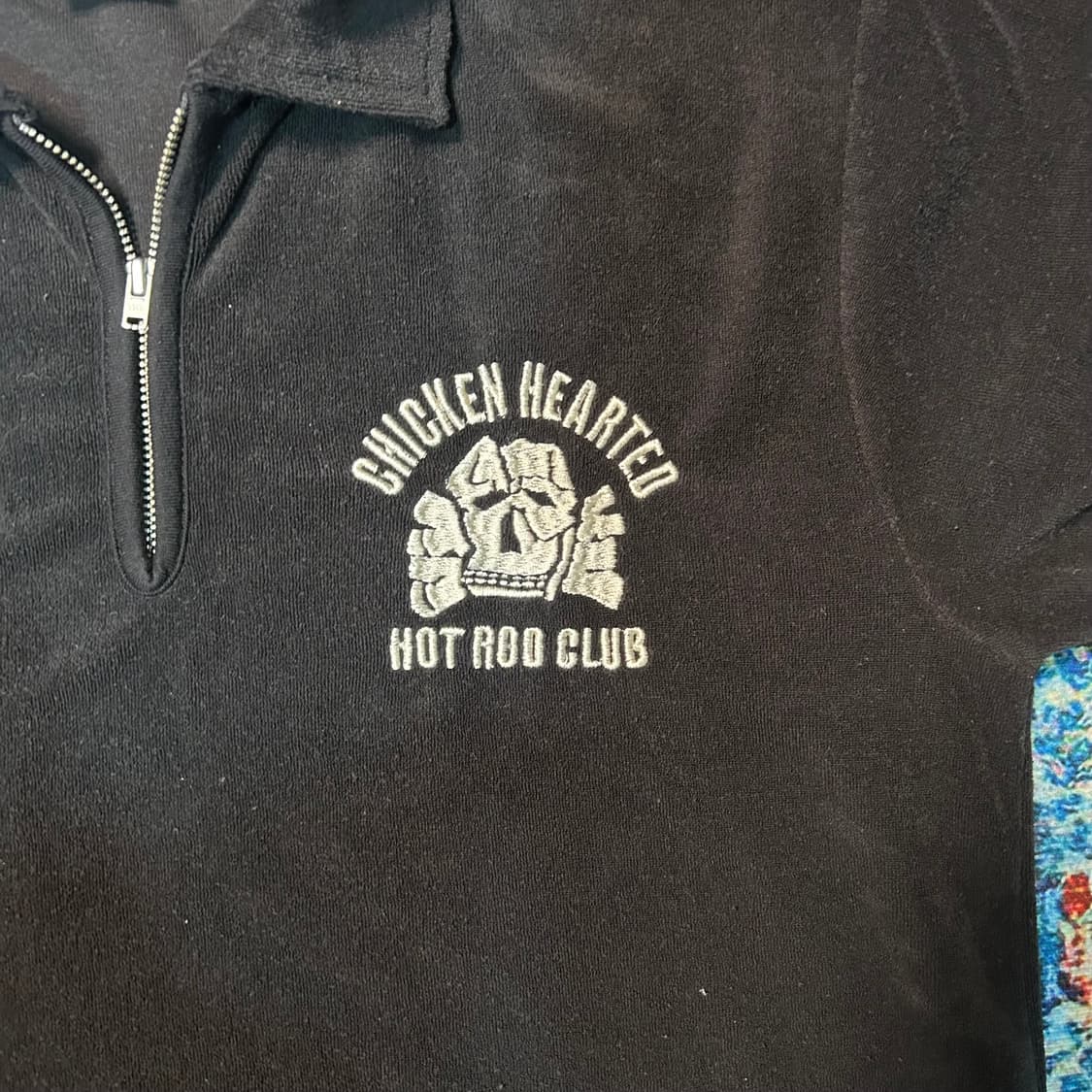 [L] 러셀 세타가야 베이스 자수로고 쿼터집업 반팔 상품이미지2