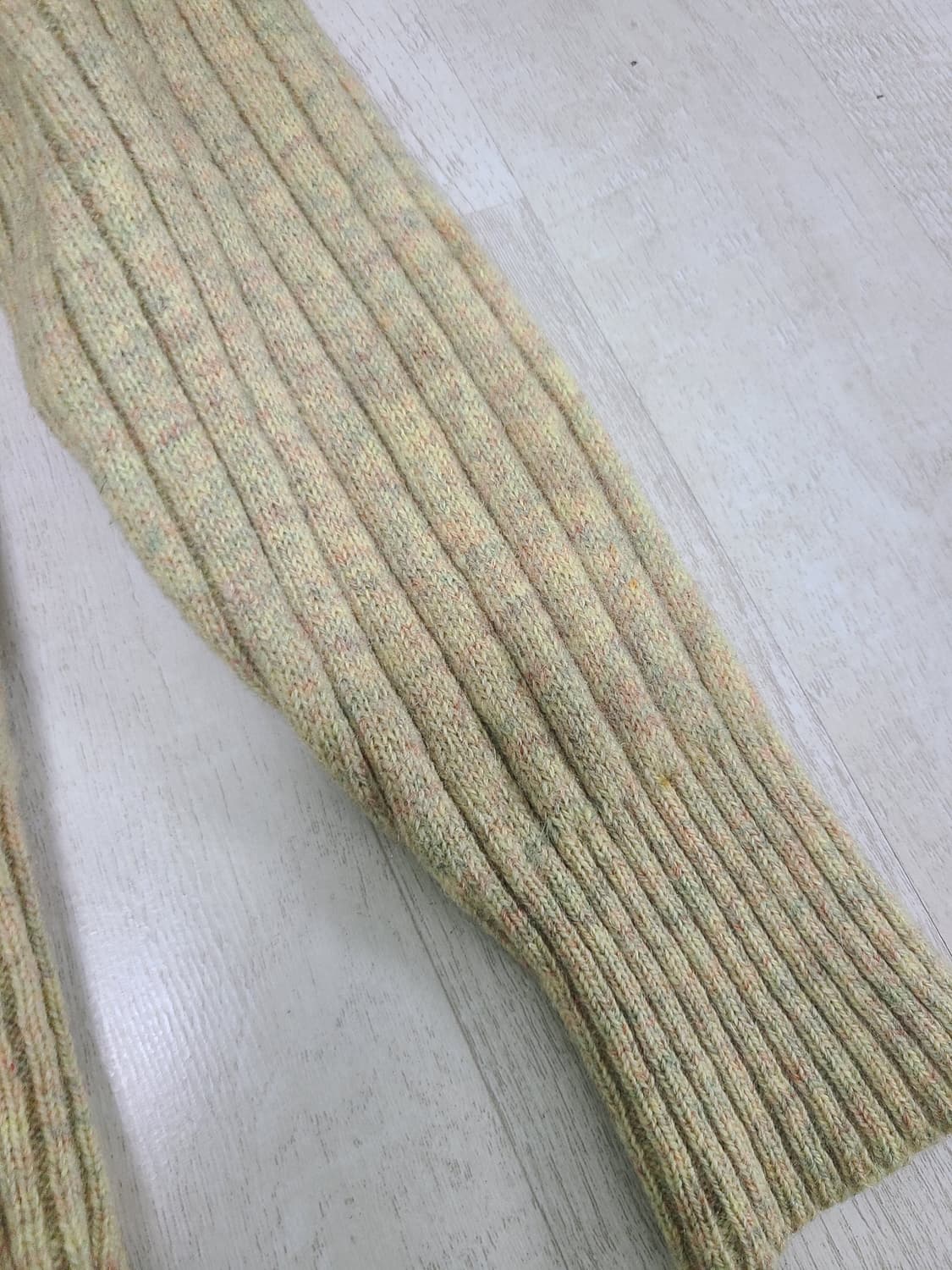 노란색 골지 니트 가디건 상품이미지2