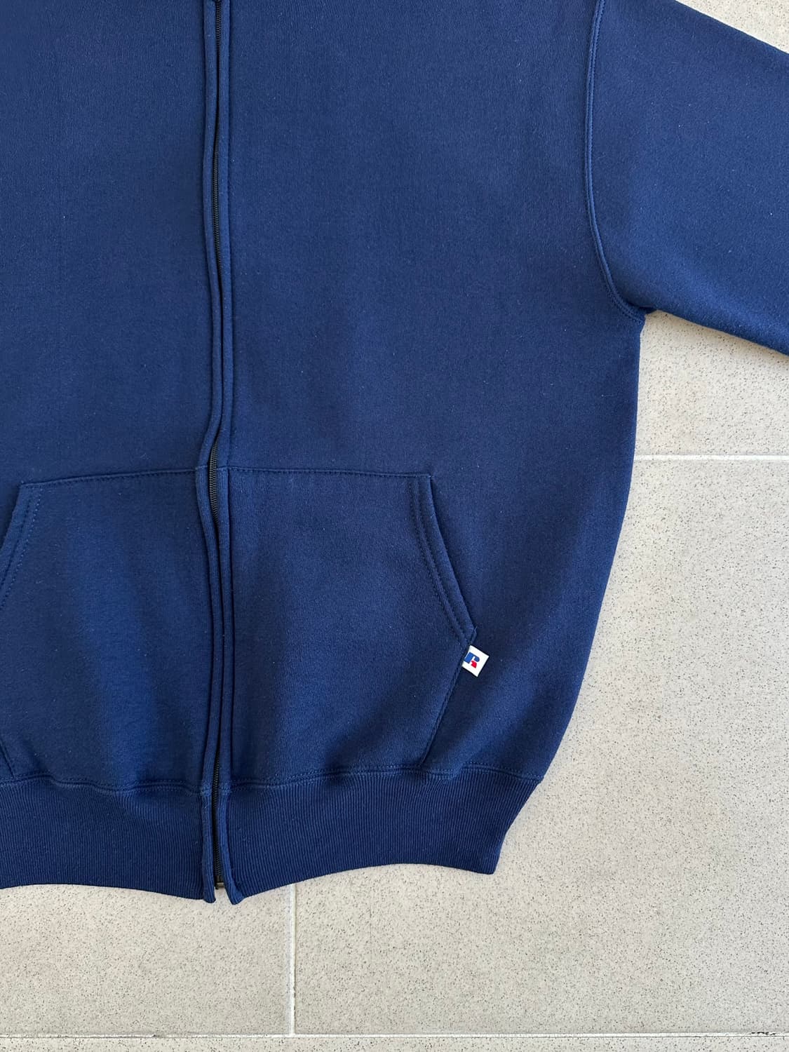 90s 빈티지 러셀 후드집업 네이비 L USA 상품이미지3