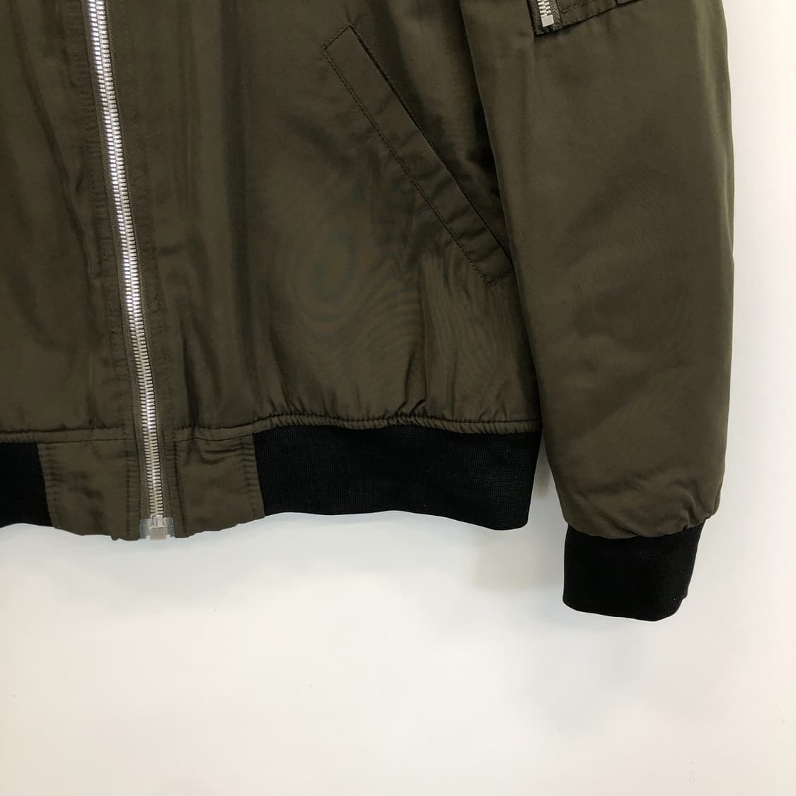 자라 누빔안감 MA-1 마원 블루종점퍼 XL  상품이미지3