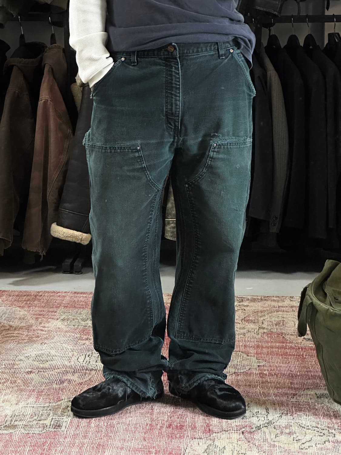 OG 칼하트 B01 더블니 블랙 칼하트 썩블니 카펜터 상품이미지10