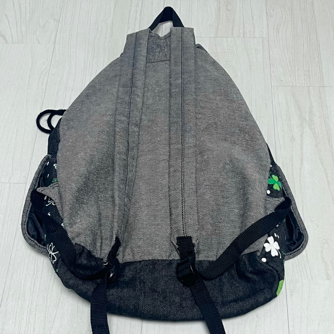 클로버 흑청 데님 모리 가방 백팩 상품이미지5