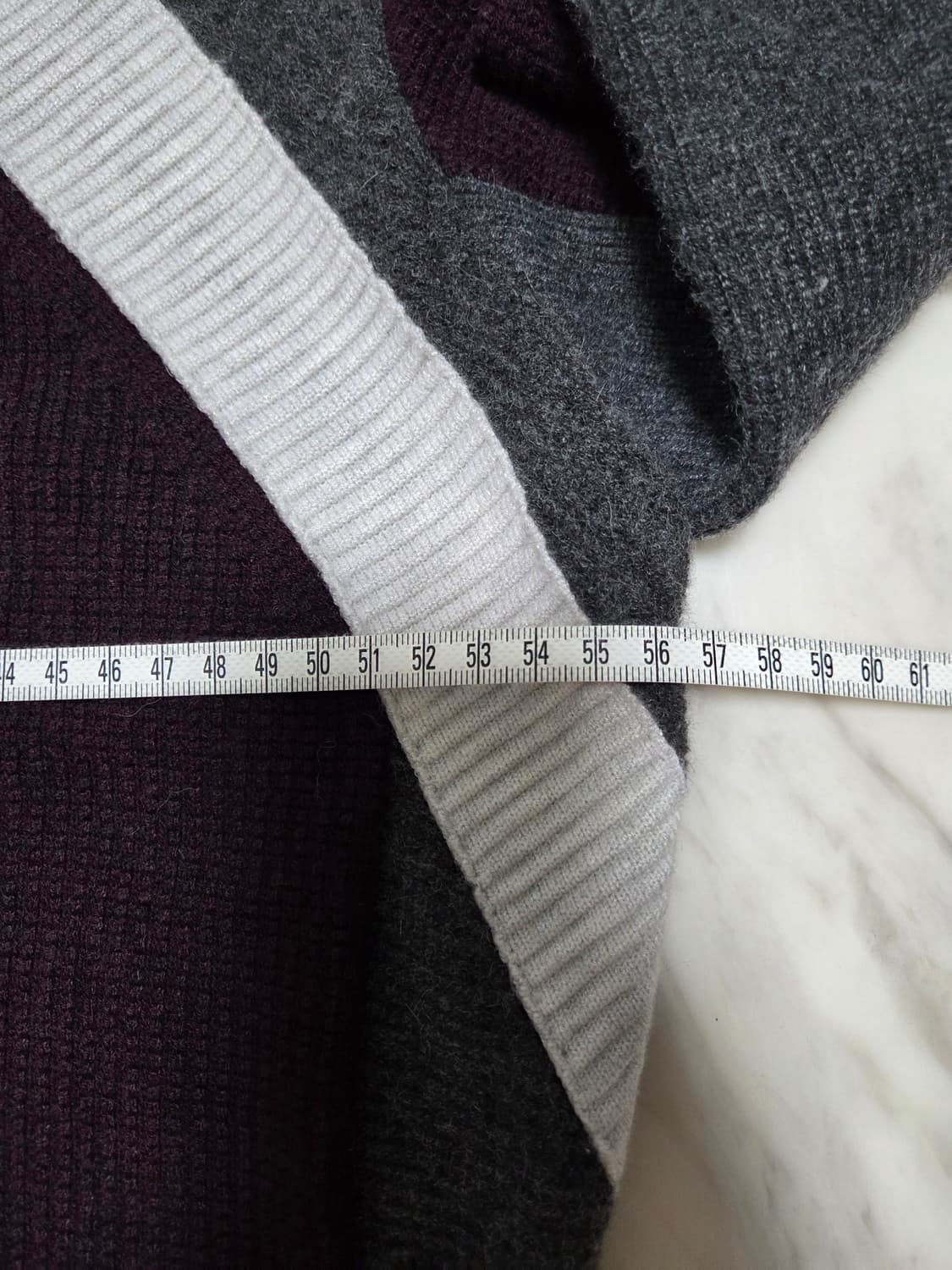 시스템옴므 버건디 배색 니트 상품이미지5