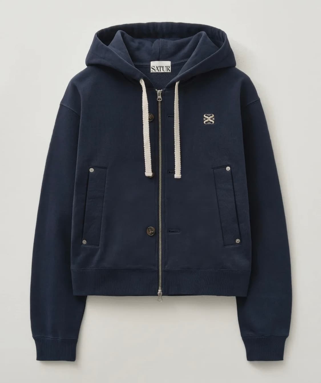 세터 후드집업 네이비 M 상품이미지2