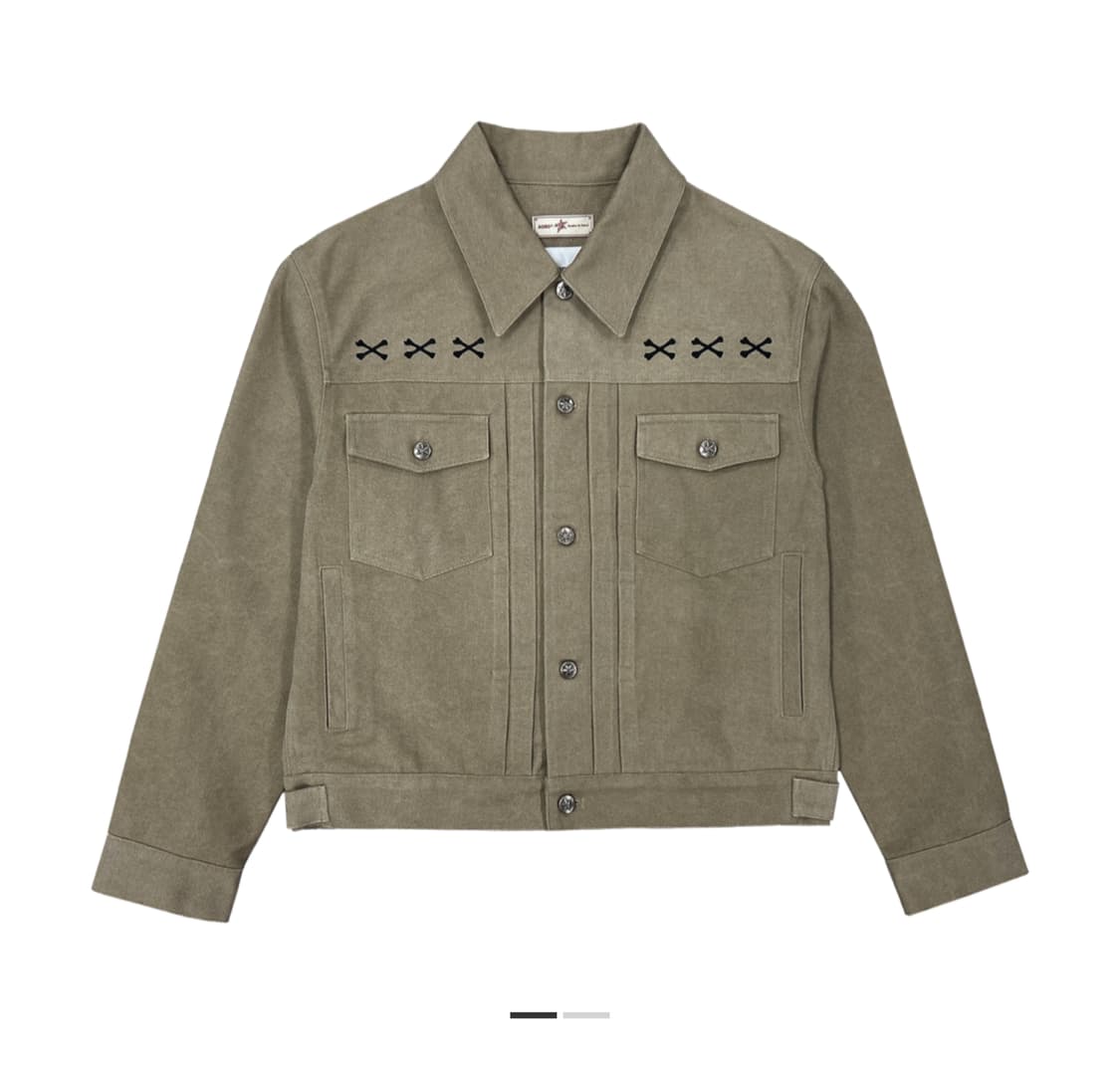 [3] 카미엔 X 아오이로 크롭 트러커 자켓 상품이미지1