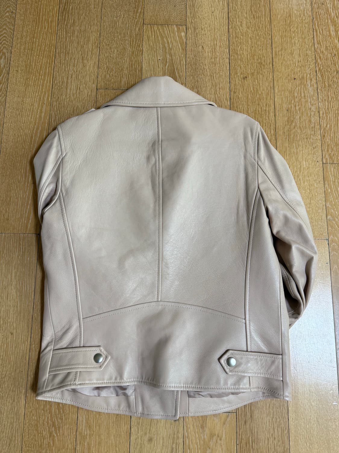 ZOOC 여성 양가죽 라이더 자켓 55 연핑크 상품이미지2