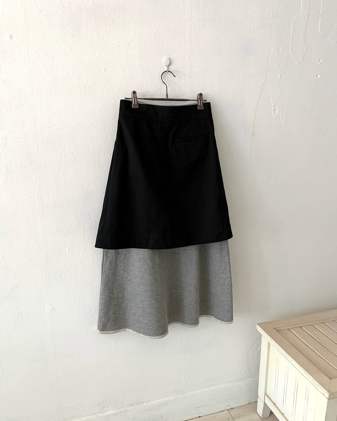 Black layered skirt + gray long skirt se 상품이미지9