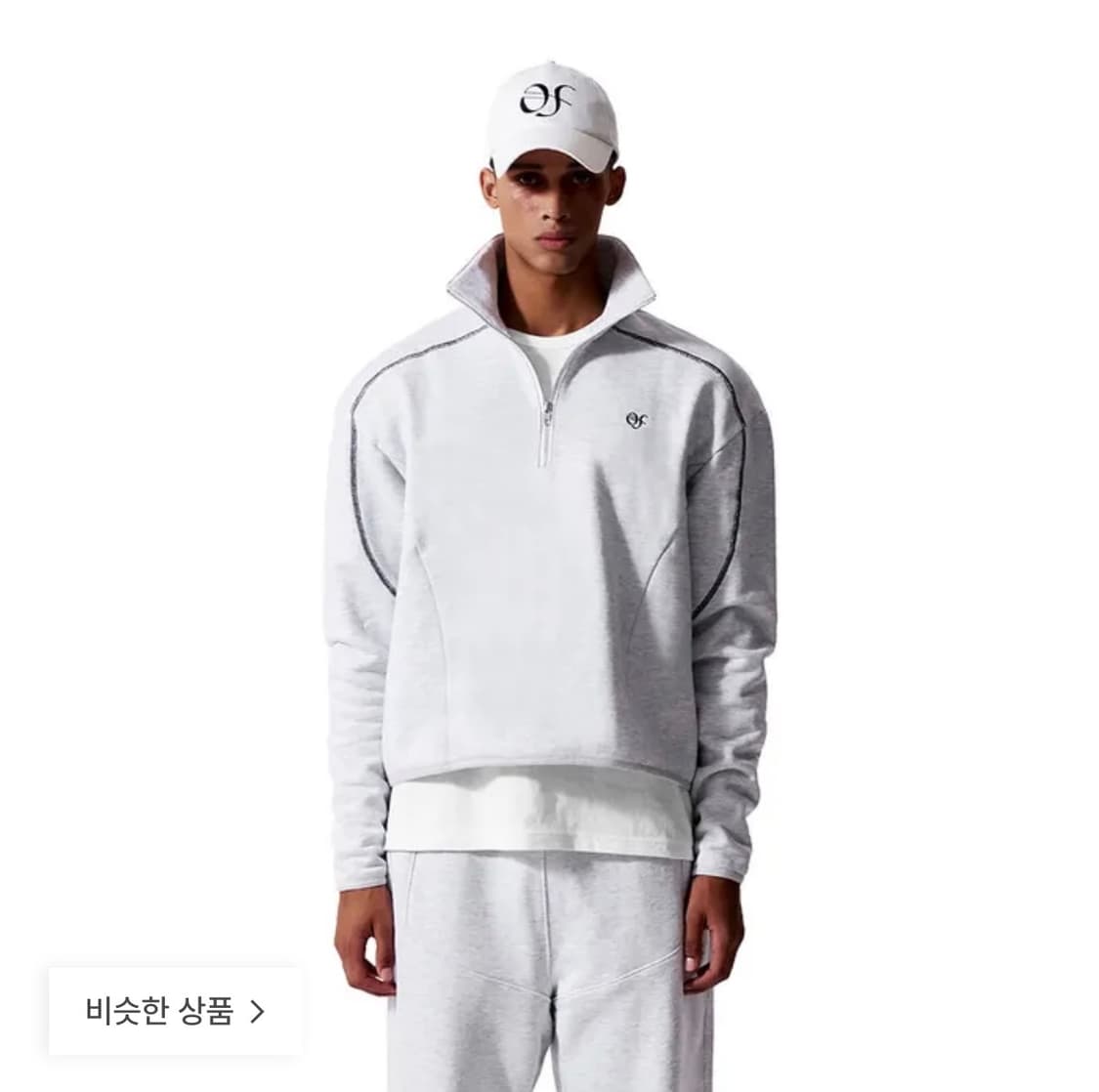 하프집업 크롭 스웻셔츠 상품이미지1